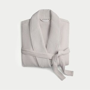 Cozy Earth Waffle Bathrobe in Light Grey